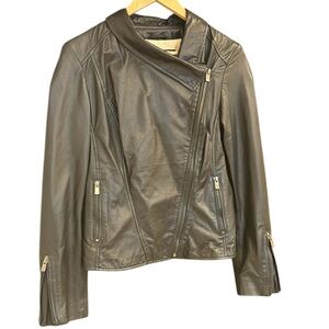 Bod and Christensen M EUC/newer Leather Biker Jacket Asymmetrical w/multi looks